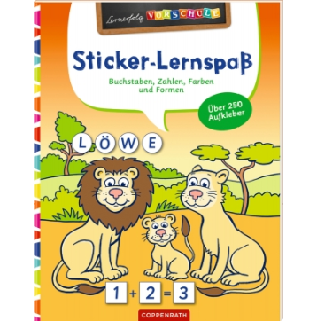 Coppenrath Verlag Lernerfolg Vorschule: Sticker-Lernspaß (Wilde Tiere)