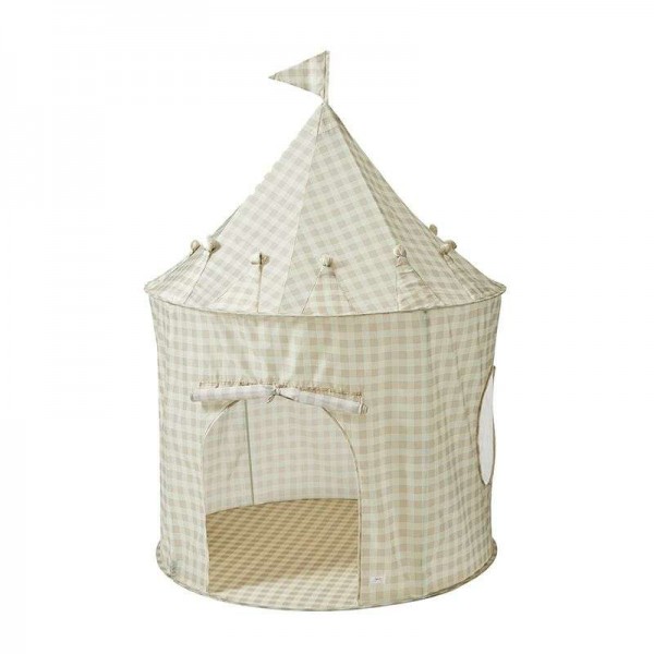 3 Sprouts Spielzelt / Recycling / Gingham / Beige