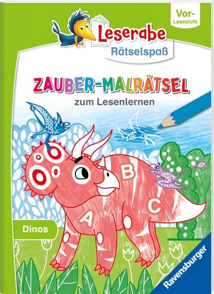 Leserabe Rätselspaß Zauber-Malrätsel zum Lesenlernen: Dinos (Vor-Lesestufe)