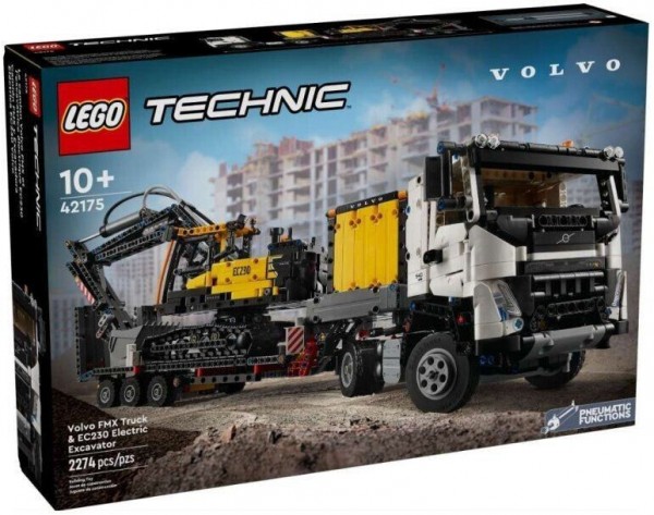 Lego ® Volvo FMX LKW mit EC230 Electric Raupenbagger