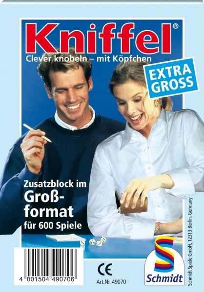 Schmidt Spiele Großer Kniffelblock, 100 Blatt, 30 St. im Display