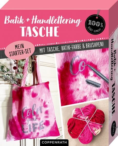 Coppenrath Verlag Mein Batik+Handlettering Starter-Set - Tasche (100% s.g.)