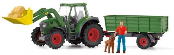 Schleich Farm World Traktor mit Anhänger