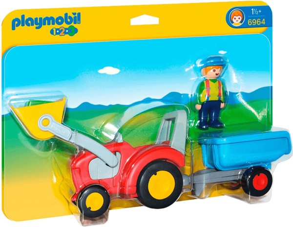 PLAYMOBIL® Traktor mit Anhänger