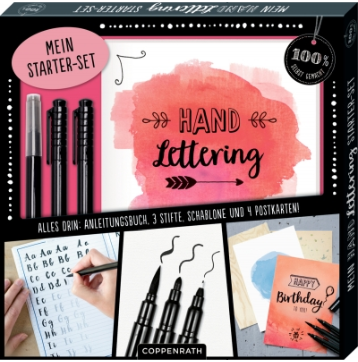 Coppenrath Verlag Mein Handlettering Starter-Set (100% selbst gemacht)