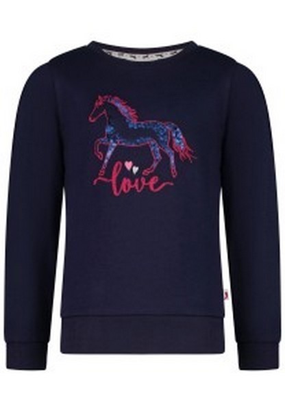 SALT AND PEPPER Girls Sweat Love Horse EmbSeq navy, Größe 104-110