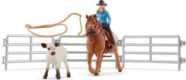 Schleich Team Roping mit Cowgirl