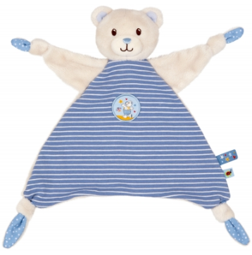 Die Spiegelburg Schnuffeltuch Teddy, hellblau - BabyGlück